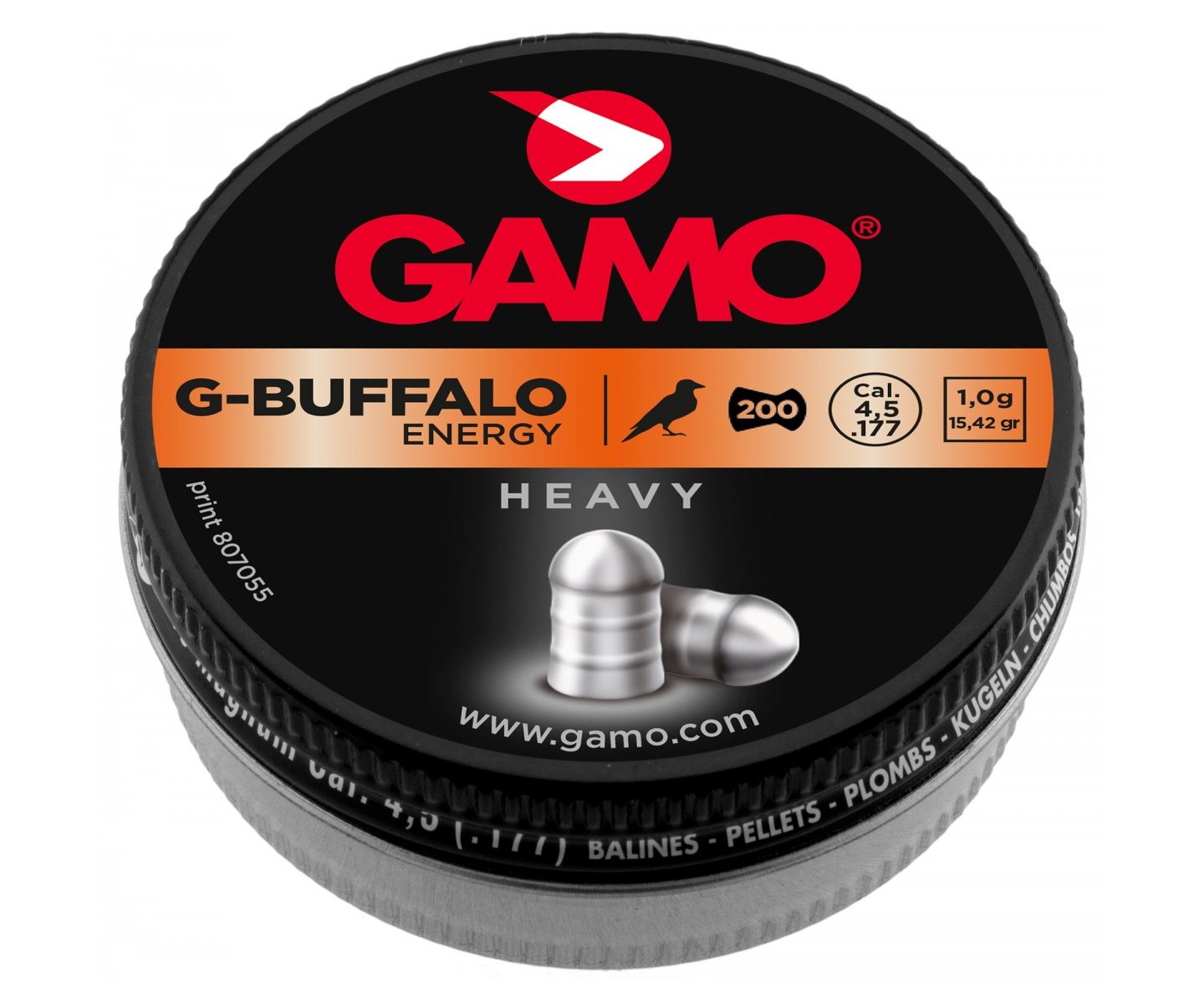 Пули Gamo G-Buffalo 4,5 мм, 1,0 грамм, 200 штук