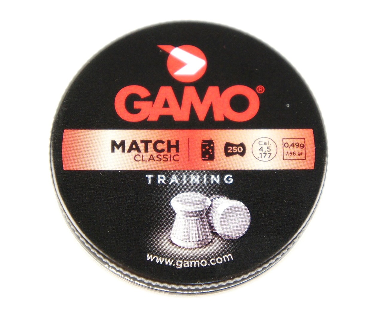 Пули Gamo Match 4,5 мм, 0,49 грамм, 250 штук