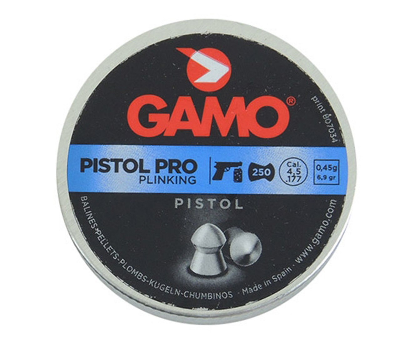 Пули Gamo Pistol Pro 4,5 мм, 0,45 грамм, 250 штук