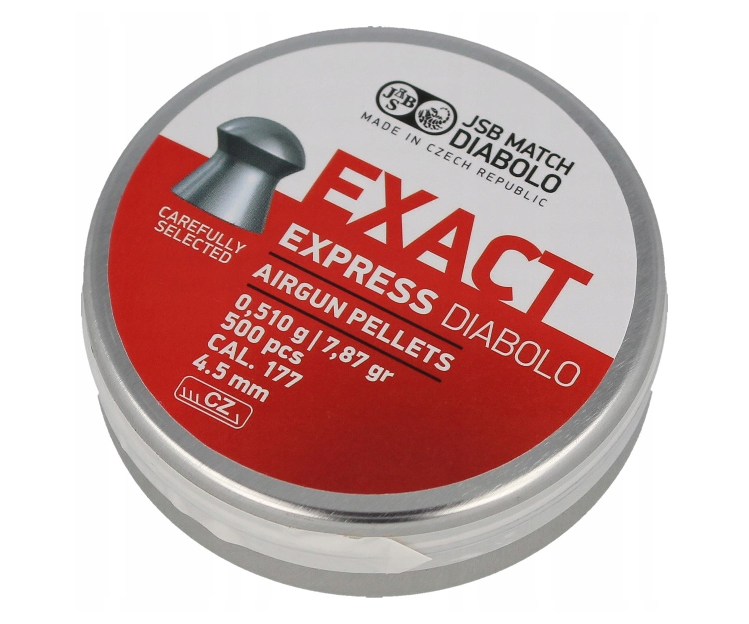 Пули JSB Exact Express Diabolo 4,5 мм, 0,51 грамм, 500 штук, изображение 2